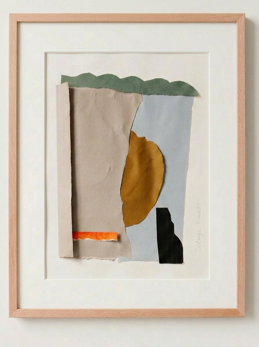 Le retour — Solange Pinault — Technique mixte et collage sur papier, 100×80 cm